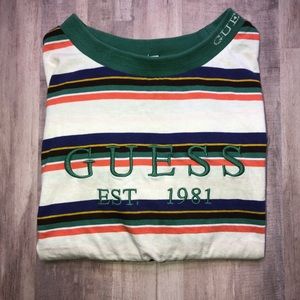 Guess Mens Dylans Stripped 1981 T-Shirt-Small